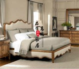 美式家具欧式实木床1.5米布艺法式田园风格双人床1.8米婚床公主床