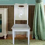 时尚白色餐椅实木 烤漆餐椅子靠背椅桦木特价 现代简约餐厅家具