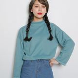 韩版春季新款长袖T恤女 学院风宽松显瘦文艺小半高领个性打底衫