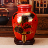 景德镇陶瓷酒坛子10斤20斤30斤50斤密封酒缸酒具 可带龙头泡酒罐