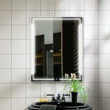 艾靓新款包边LED浴室镜/铝合金边框除雾背光灯/贴墙壁挂厕所镜