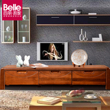 全实木电视柜 卡丝楠木电视柜现代中式家具纯实木整装电视柜