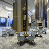 新中式售楼处洽谈桌椅组合 欧式会所休闲椅后现代酒店大堂接待椅