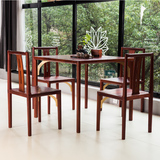 古木生花工厂直销 红花梨方形小桌 实木餐桌椅组合现代中式4人桌