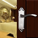 不锈钢门锁304现代欧式双舌静音洗手间执手锁 室内卧室木门房门锁