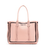 意大利特价代购 LANVIN 2016 女款粉红色流苏装饰真皮手提包