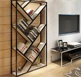 新款欧式创意金属宜家置物架 陈列架书架 隔断实木书柜简约展览架