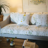 沙发垫布艺美式乡村夏季四季纯棉防滑绿色清新田园生活客厅定做套