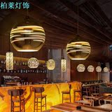 现代创意3D彩色玻璃吊灯餐厅酒吧台会所服装店咖啡厅个性装饰灯具
