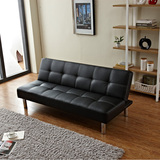 新款宜家可折叠沙发床1.8米实木皮质沙发多功能小户型皮沙发包邮