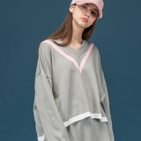 16春 LUV IS TRUE 直邮 韩国正品代购 设计师品牌 V领休闲针织衫