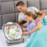婴儿可折叠床 音乐宝宝旅行带夜灯睡篮多功能尿布台便携式床中床