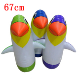儿童充气玩具批发 大号企鹅不倒翁 充气不倒翁 67cm充气企鹅