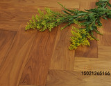 二手地板 缅甸柚木纯实木地板人字拼地板 上木蜡油1.75mm 地暖