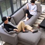 紫茉莉布艺沙发北欧宜家沙发简约现代客厅转角组合L型日式家具