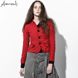 Aeintali独立设计师原创品牌修身红色百搭西装外套春夏新款女装