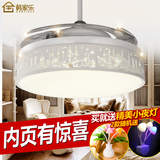 隐形风扇灯 吊扇灯客厅餐厅卧室家用简约风扇灯现代伸缩风扇吊灯