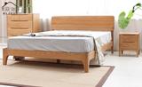 特价日式纯实木床双人床1.5/1.8米简约现代1.2米单人环保卧室家具