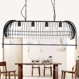 北欧现代创意个性吊灯美式铁艺卧室书房吧台咖啡餐厅小鸟笼吊灯具