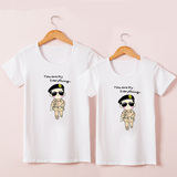 太阳的后裔宋慧乔宋仲基同款t恤卡通图案夏季学生修身韩女情侣装