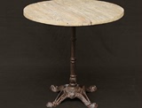 美式复古铁艺实木小圆桌客厅沙发茶几边几角几圆形咖啡桌奶茶桌子