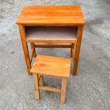 课桌椅子厂家直销 中小学生单人双人课桌椅全实木培训班课桌