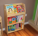 纯实木儿童书柜书架简约现代书刊书报杂志架客厅展示置物架落地