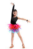 爆款拉丁舞演出服 女童拉丁舞表演比赛演出服装 拉拉队体操表演服