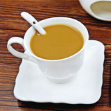 英式咖啡杯碟纯白骨瓷创意杯子红茶杯下午茶欧式奢华茶具送勺包邮