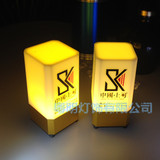 定制 粤明新款LED充电酒吧台灯 创意KTV迷你方形发光烛台服务桌灯