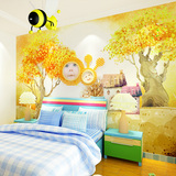大型壁画3d 儿童房墙纸油画风景唯美卧室电视背景墙壁无缝无纺布