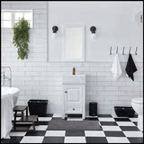 卫浴美式浴室组合柜落地橡木小户型田园风格洗手台上盆实木乡村风