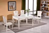 大理石餐桌小户型长方形餐桌实木烤漆餐桌椅组合现代简约一桌六椅