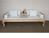 老榆木免漆仿古家具明清古典罗汉床榻实木新中式单人床沙发床现代
