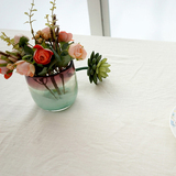 布艺俐娜茶几台布餐桌桌旗棉麻多用盖布餐桌布艺桌布素色带花边