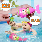 儿童洗澡玩具喷水发条游泳小鸭子动物婴儿宝宝淋浴6-12个月戏水球
