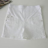 韩国孕妇短裤孕妇装夏装裤子孕妇牛仔短裤白色外穿夏季薄款托腹裤