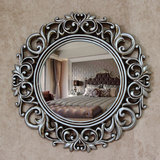 欧式雕花化妆镜浴室镜安娜苏圆镜壁挂梳妆镜复古宫廷镜装饰镜子