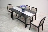 新中式高端餐厅餐桌椅实木办公桌多功能会议桌黑色简约书桌电脑桌
