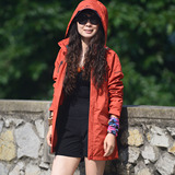 北京森林户外新款高端中长款冲锋衣高透气防水修身个性风衣款女式