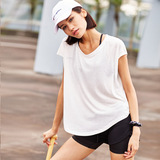 大码薄健身宽松中长款运动t恤女夏速干透气短袖跑步瑜伽运动罩衫