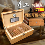 鲁宾斯基 收藏级手工雕刻雪茄盒保湿盒 进口西班牙雪松木高档烟具