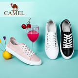 特价CAMEL骆驼女鞋2016秋季小清新休闲百搭平跟系带舒适小白单鞋