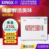XINGX/星星 BD/BC-210E 210L小冰柜冷柜家用商用卧式单温冷冻冷藏