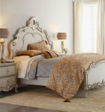 美式复古做旧公主双人床 欧式创意实木雕花婚床 北欧宜家1.8米床