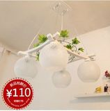 木质餐厅田园风吊灯创意个性饭厅灯具 现代简约LED客厅卧室餐吊灯