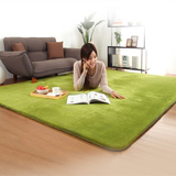 纯色加厚珊瑚绒地毯卧室满铺榻榻米床边地毯客厅茶几长方形地垫