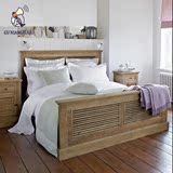 美式乡村实木床1.5米双人床1.8米卧室法式家用做旧可定制家具