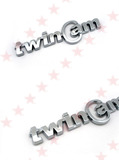 汽车3D立体车标 Twinam字母标贴 电镀英文字标 个性改装 大众尾贴