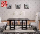 新中式实木餐桌椅组合水曲柳现代方桌餐厅餐台饭桌样板房家具现货